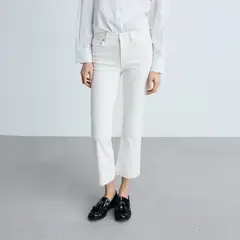 MANGO - Jeans Sienna Flare Crop Mujer