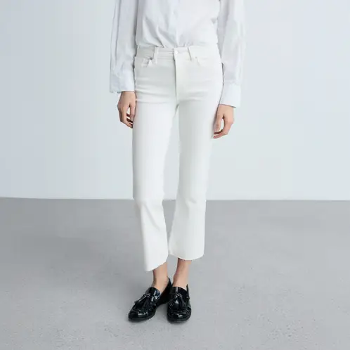 MANGO - Jeans Sienna Flare Crop Mujer