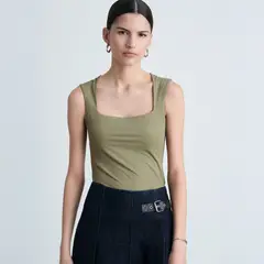 MANGO - Top Tirantes Escote Cuadrado Mujer