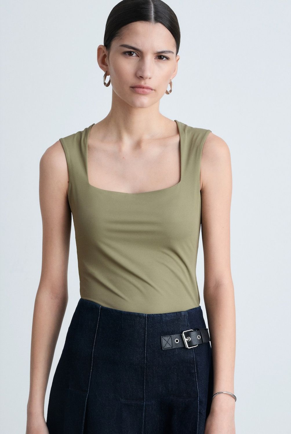 MANGO - Top Tirantes Escote Cuadrado Mujer Mango