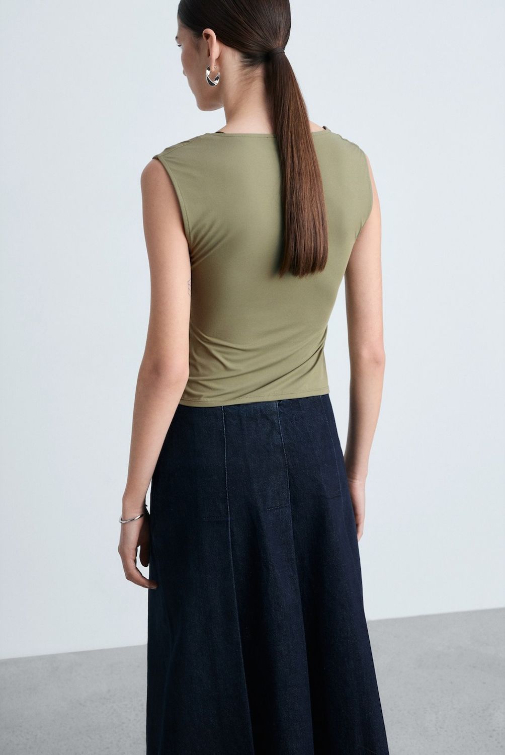 MANGO - Top Tirantes Escote Cuadrado Mujer Mango