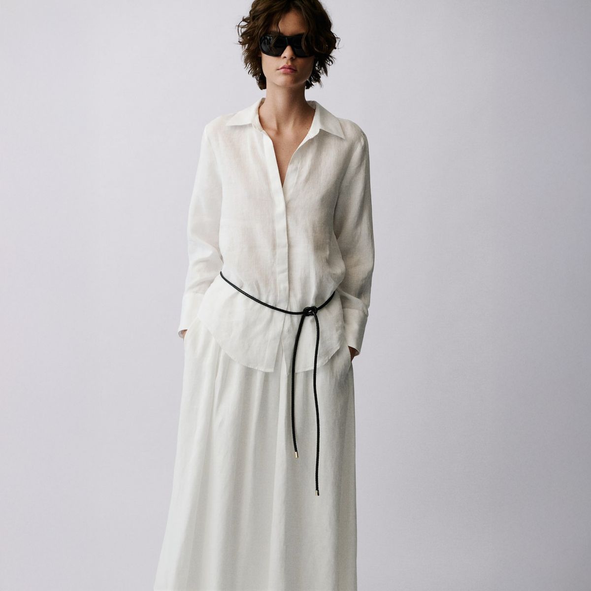 MANGO - Blusa Regular Lino Mujer Mango