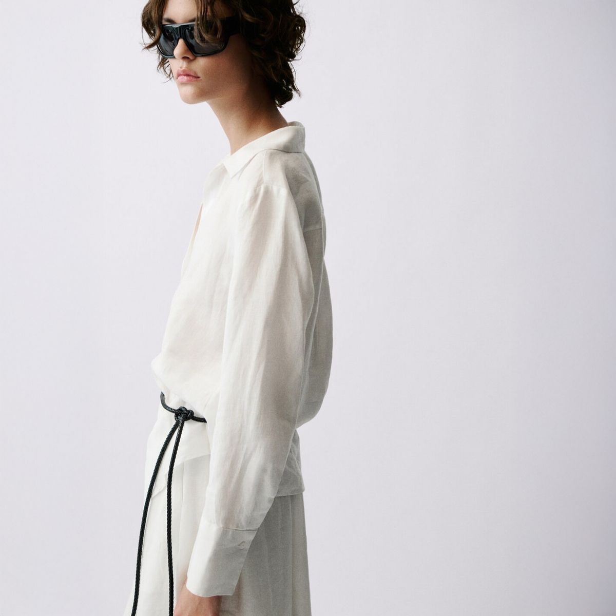 MANGO - Blusa Regular Lino Mujer Mango