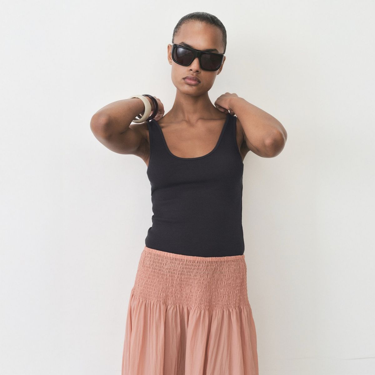 MANGO - Top Algodón Tirantes Anchos Mujer Mango