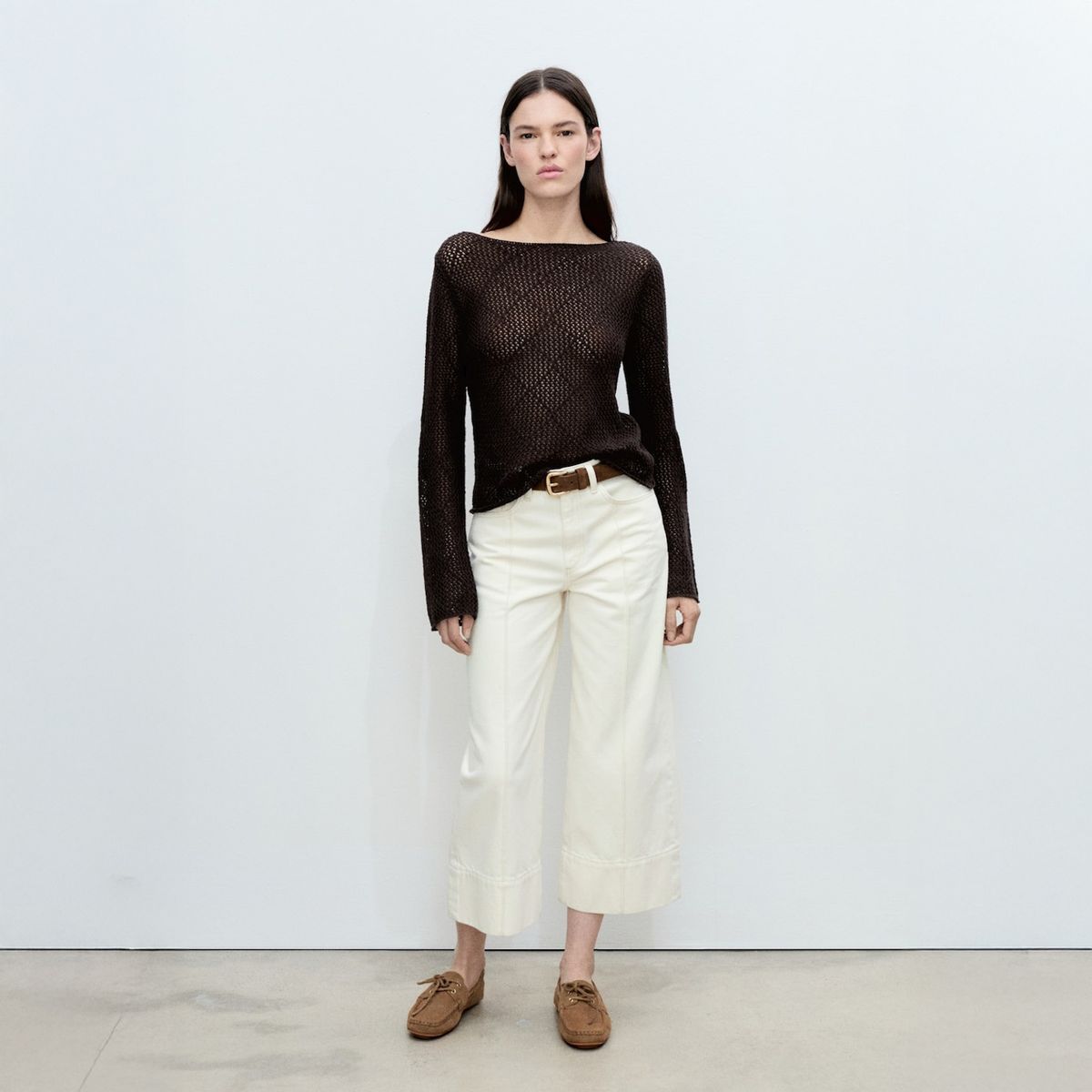 MANGO - Sweater Algodón Punto Calado Mujer Mango