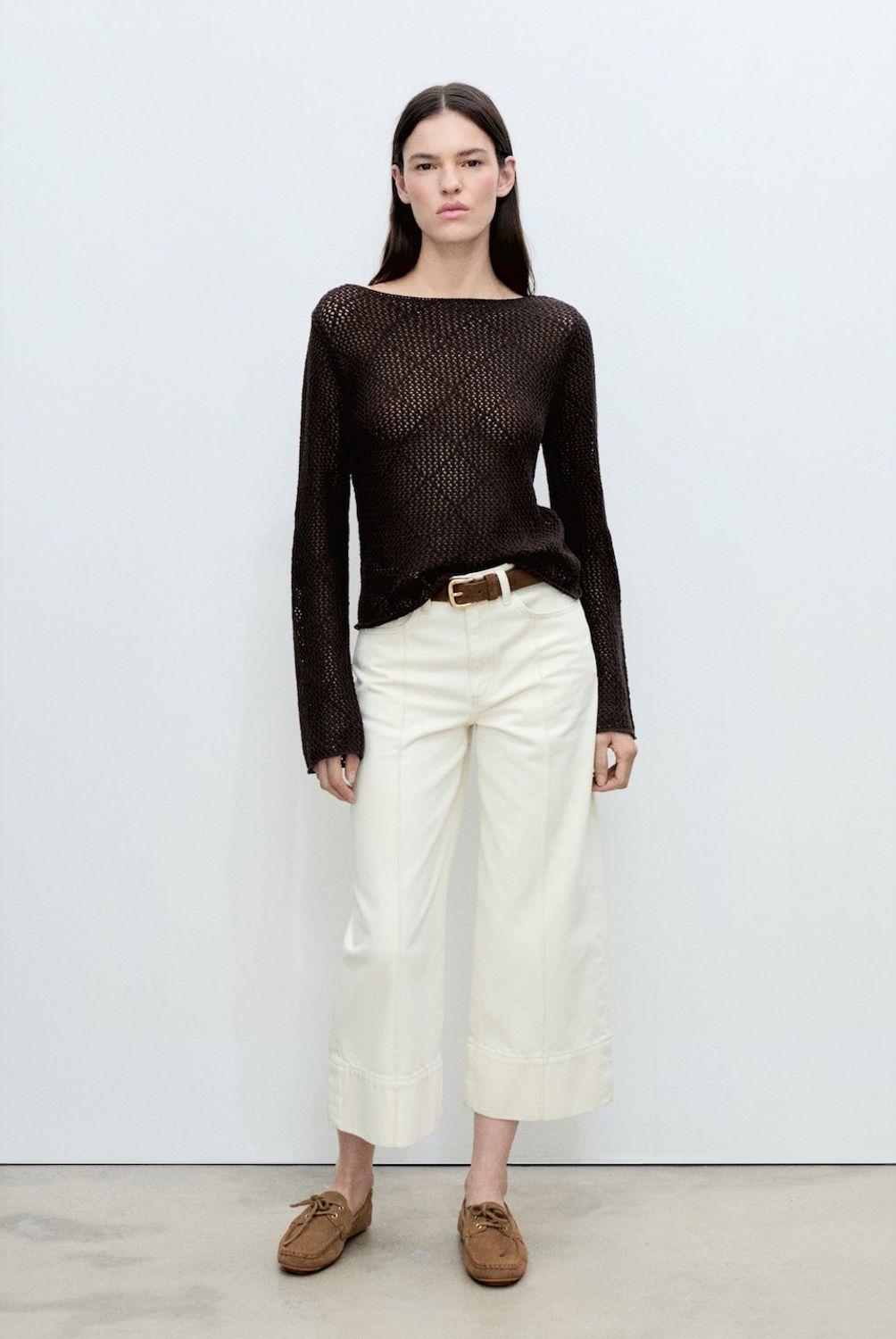 MANGO - Sweater Algodón Punto Calado Mujer Mango