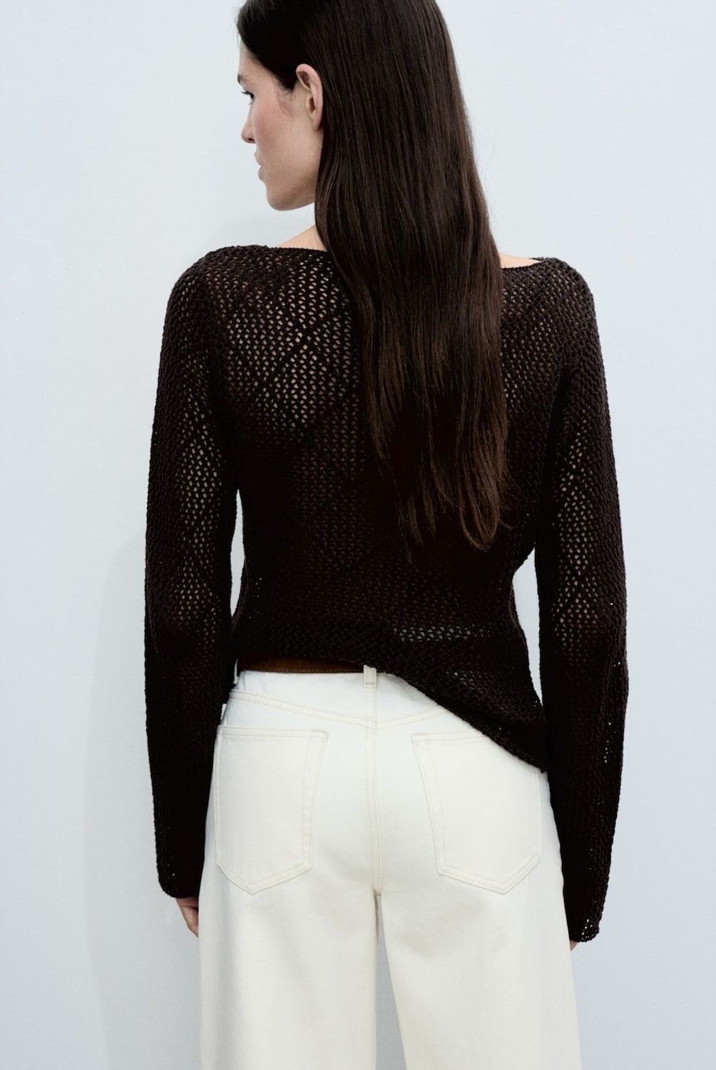 MANGO - Sweater Algodón Punto Calado Mujer Mango