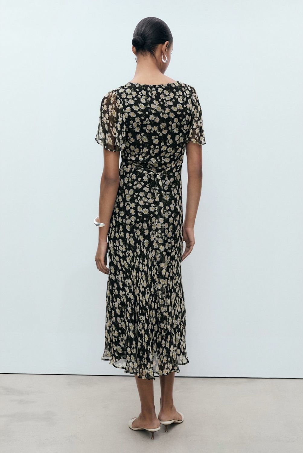 MANGO - Vestido Midi Recto Estampado Floral Mujer Mango