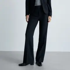 MANGO - Pantalón Traje Raya Diplomática Mujer