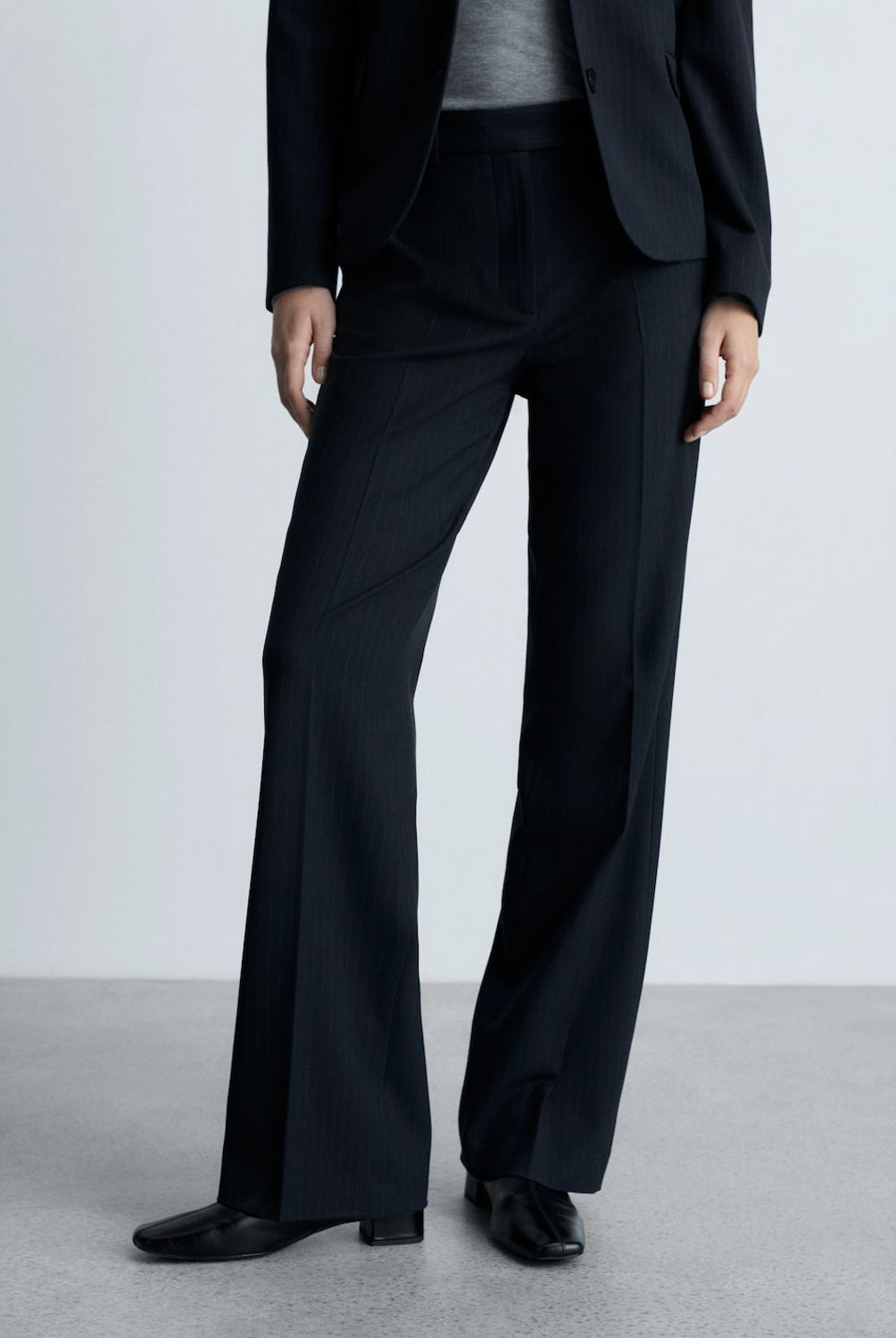 MANGO - Pantalón Traje Raya Diplomática Mango Mujer