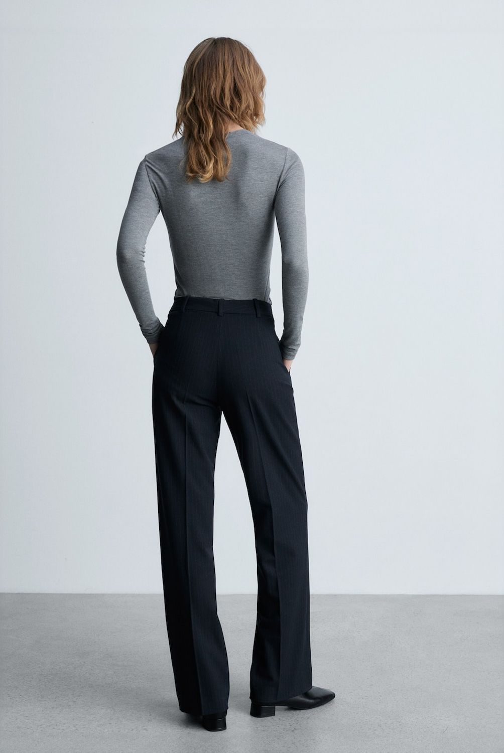 MANGO - Pantalón Traje Raya Diplomática Mango Mujer
