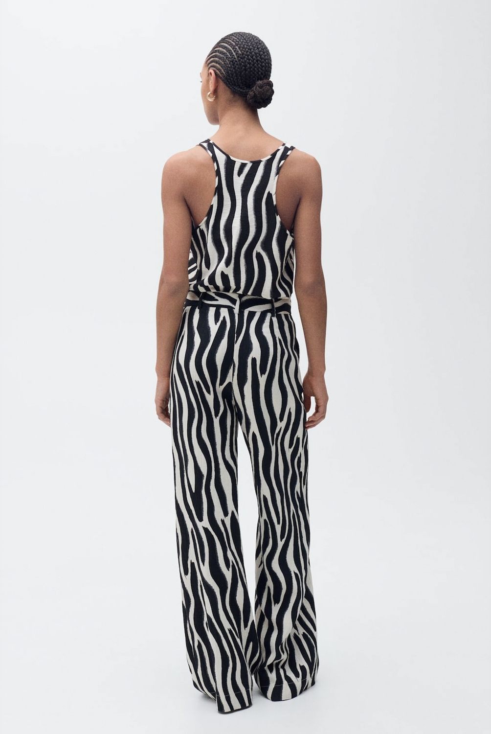 MANGO - Top Tirantes Estampado Cebra Mujer Mango