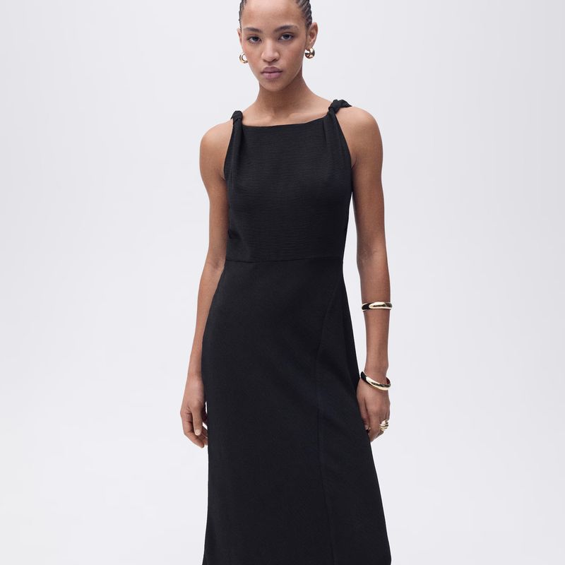 MANGO - Vestido Largo Asimétrico Mujer Mango