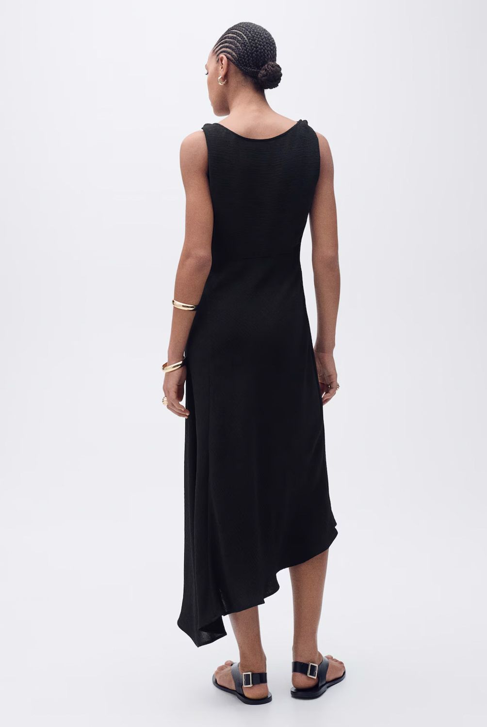 MANGO - Vestido Largo Asimétrico Mujer Mango
