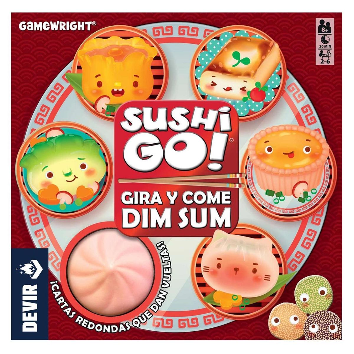 DEVIR - Juego de Mesa Sushi Go Gira Y Come Dim Sum