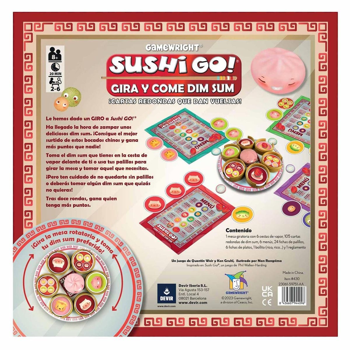 DEVIR - Juego de Mesa Sushi Go Gira Y Come Dim Sum