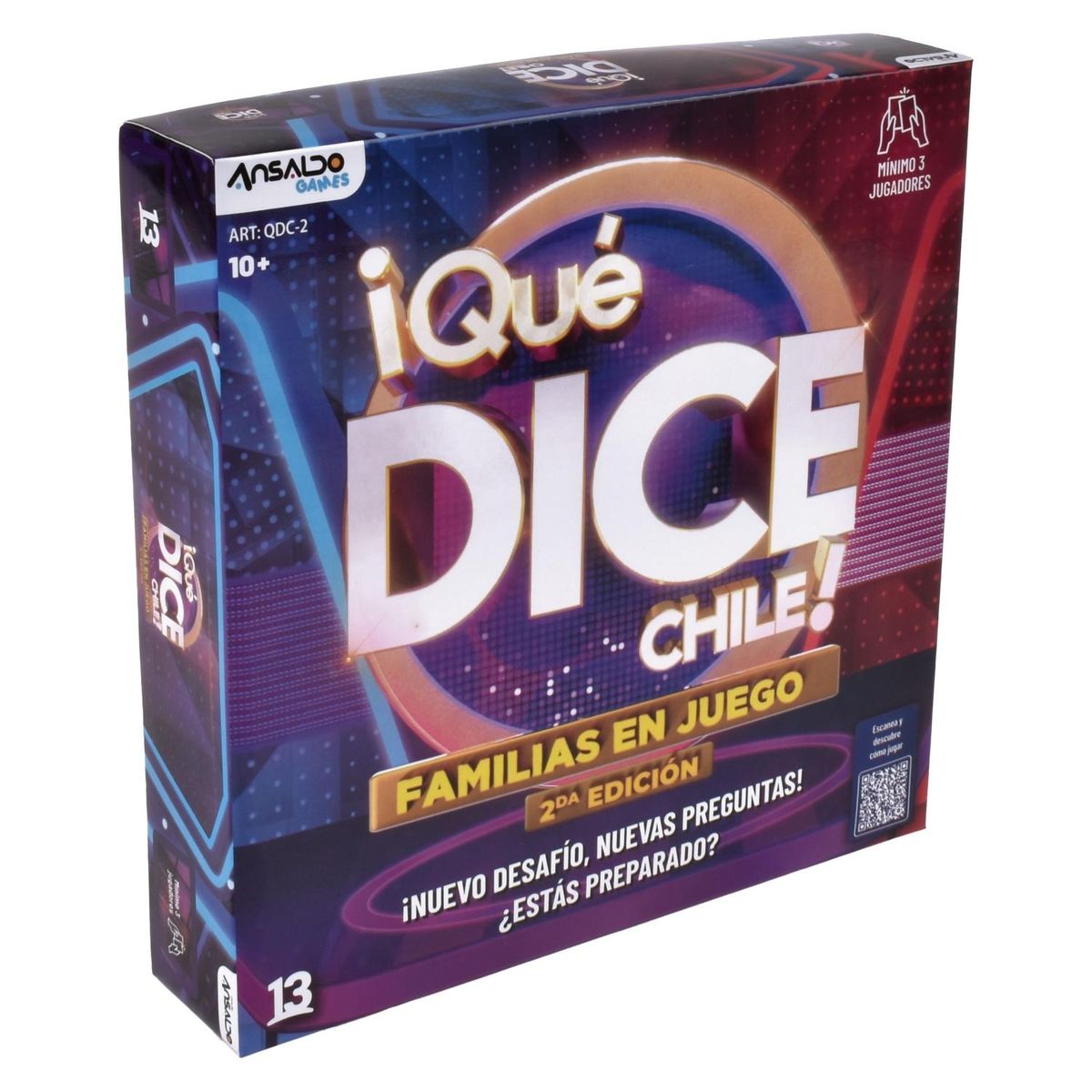 ANSALDO GAMES - Juego De Mesa Qué Dice Chile: Familias En Juego