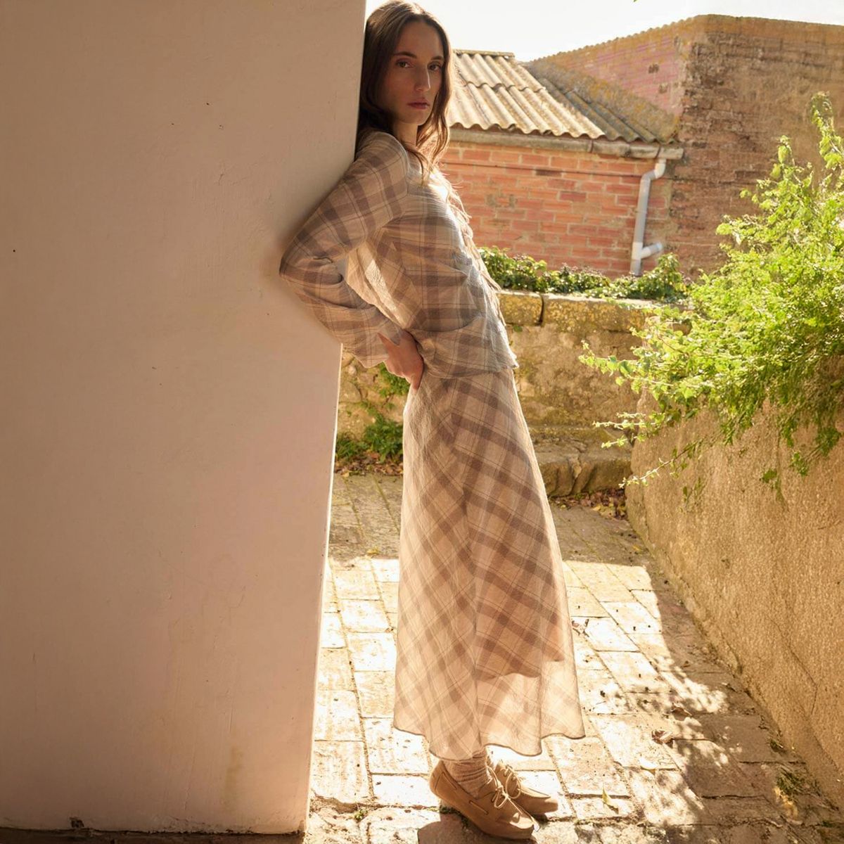 ESEOESE - Falda Cuadros Algodón Mujer Eseoese