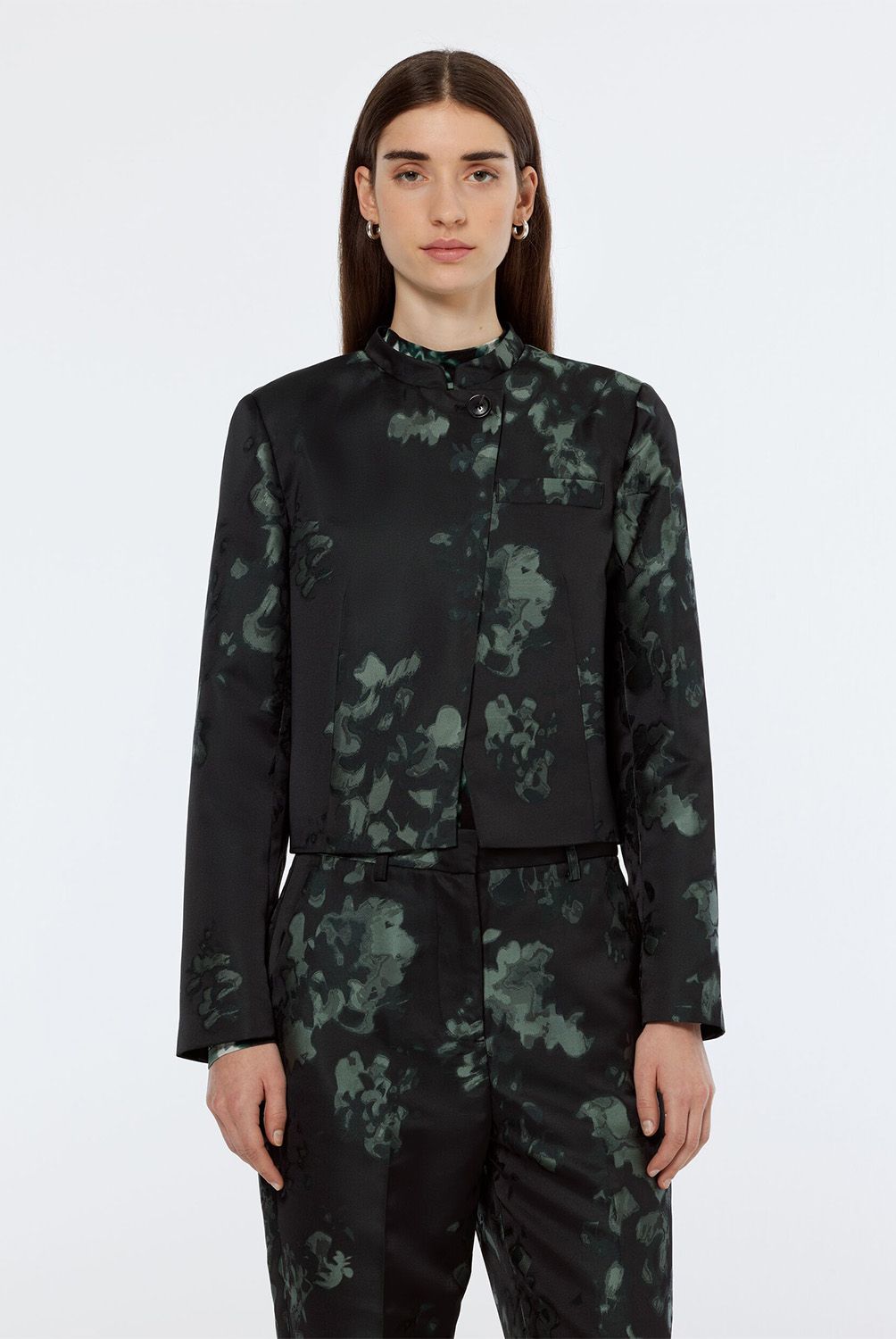 SCOTCHSODA - Blazer Estampado Crop  Mujer Scotch & Soda