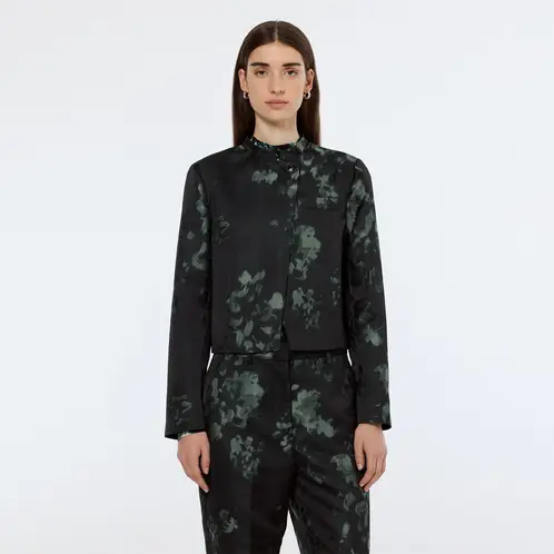 SCOTCHSODA - Blazer Estampado Crop Mujer Scotch & Soda