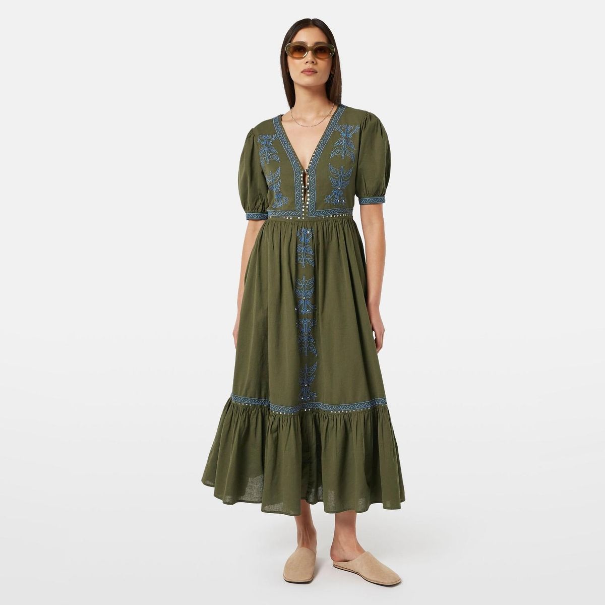 SCOTCHSODA - Vestido Largo Manga Englobada Mujer Scotch & Soda