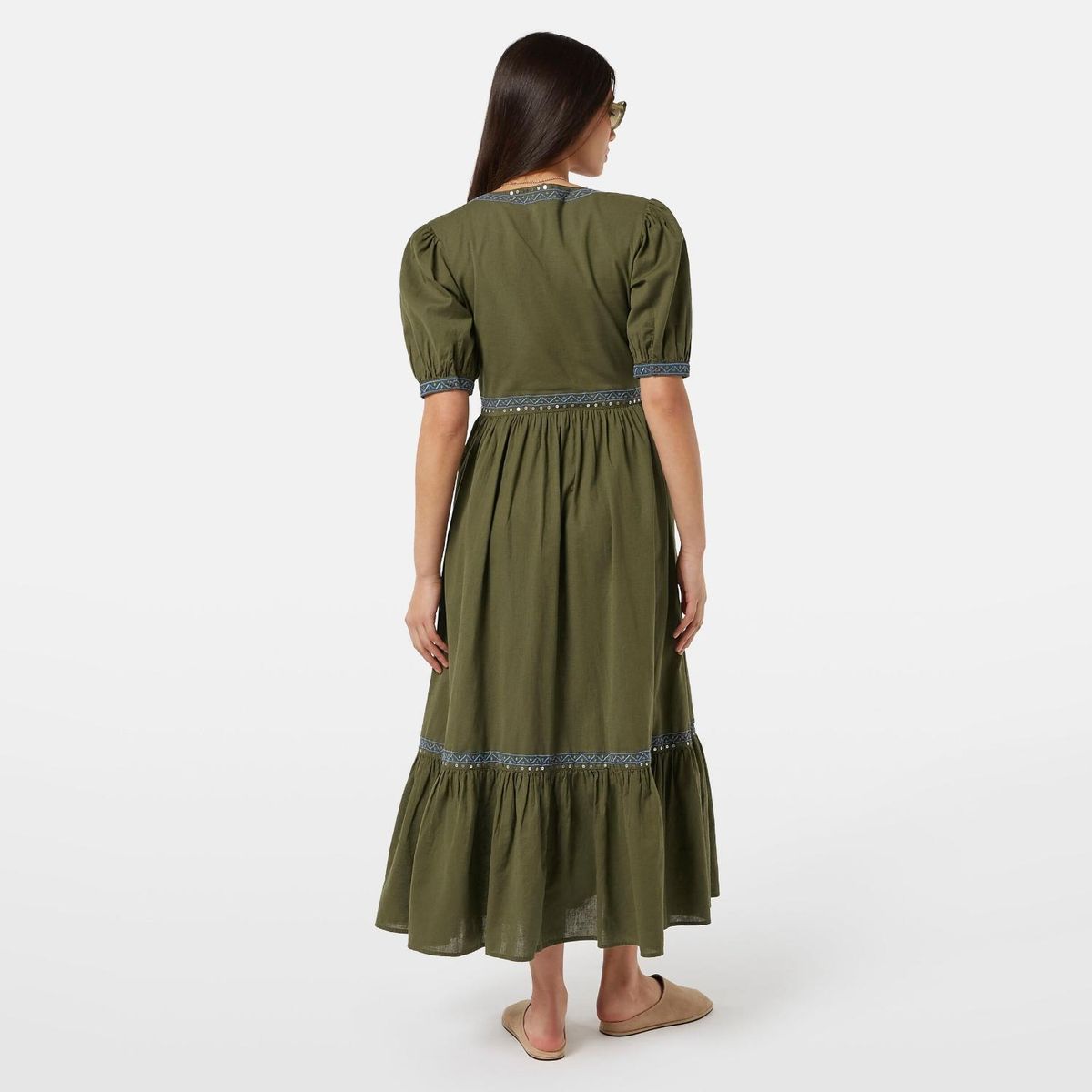 SCOTCHSODA - Vestido Largo Manga Englobada Mujer Scotch & Soda