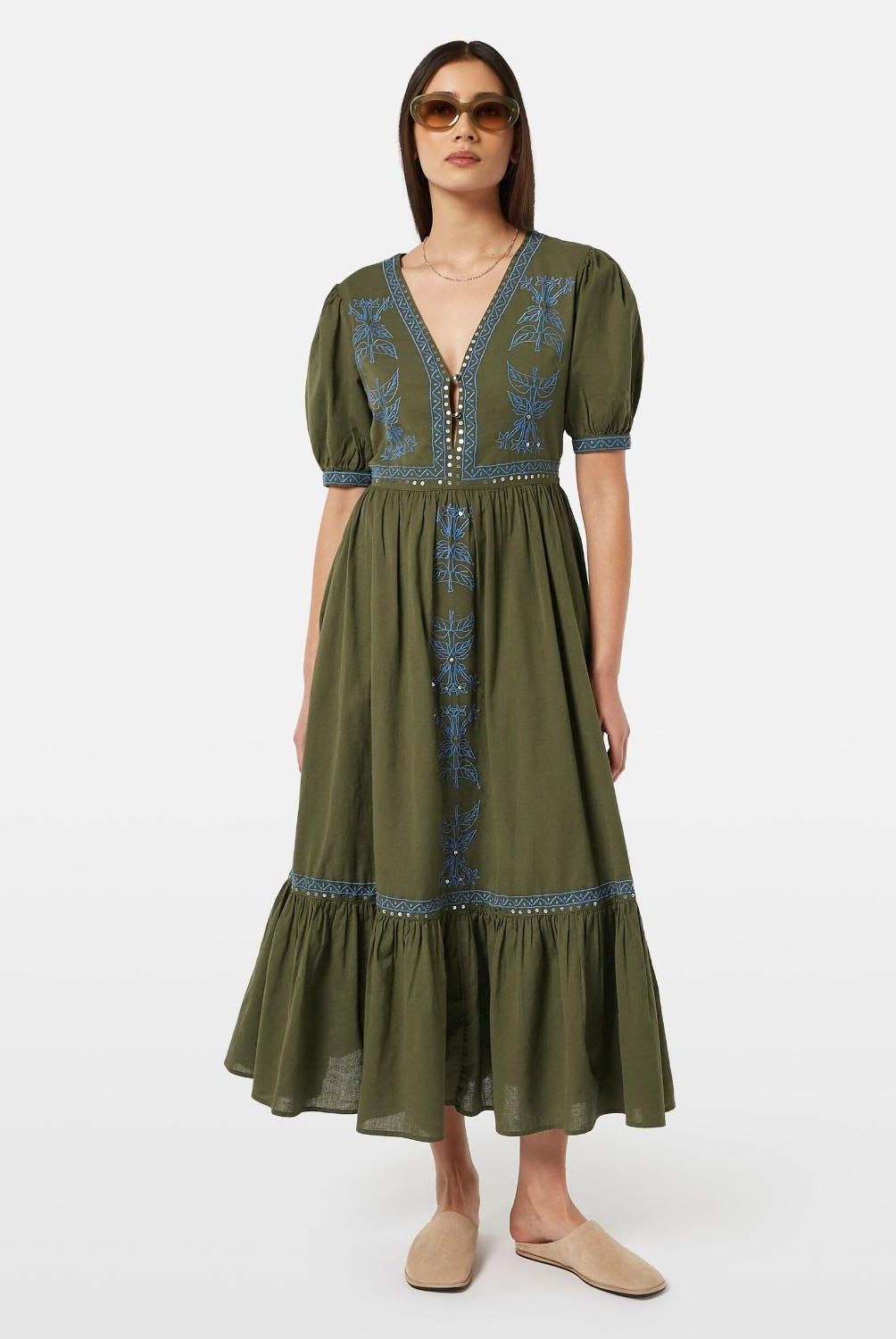 SCOTCHSODA - Vestido Largo Manga Englobada Mujer Scotch & Soda