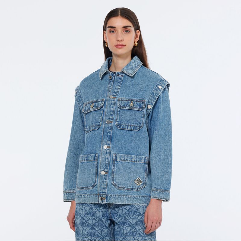 SCOTCHSODA - Chaqueta Denim Mangas Desmontables  Mujer Scotch & Soda