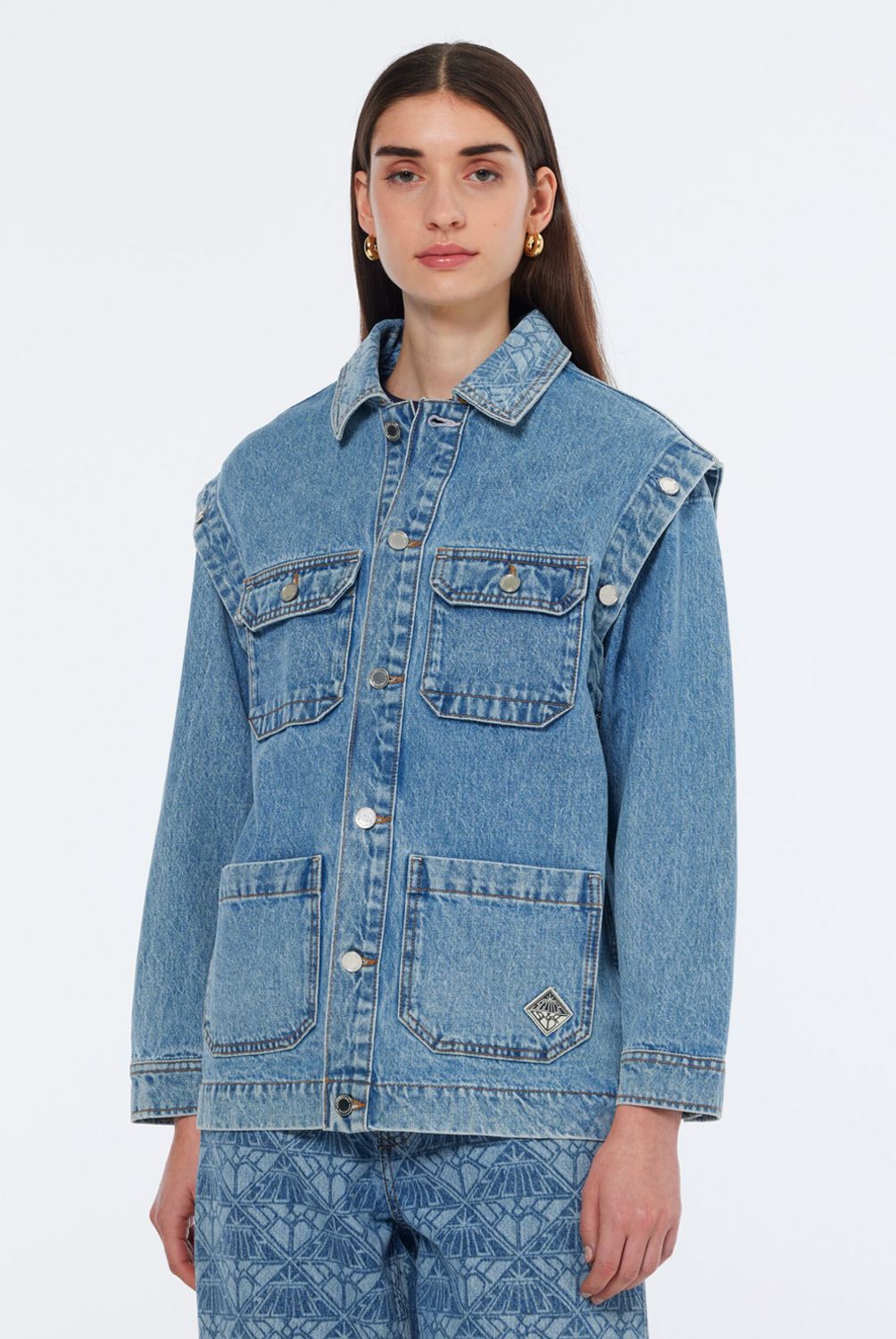 SCOTCHSODA - Chaqueta Denim Mangas Desmontables  Mujer Scotch & Soda