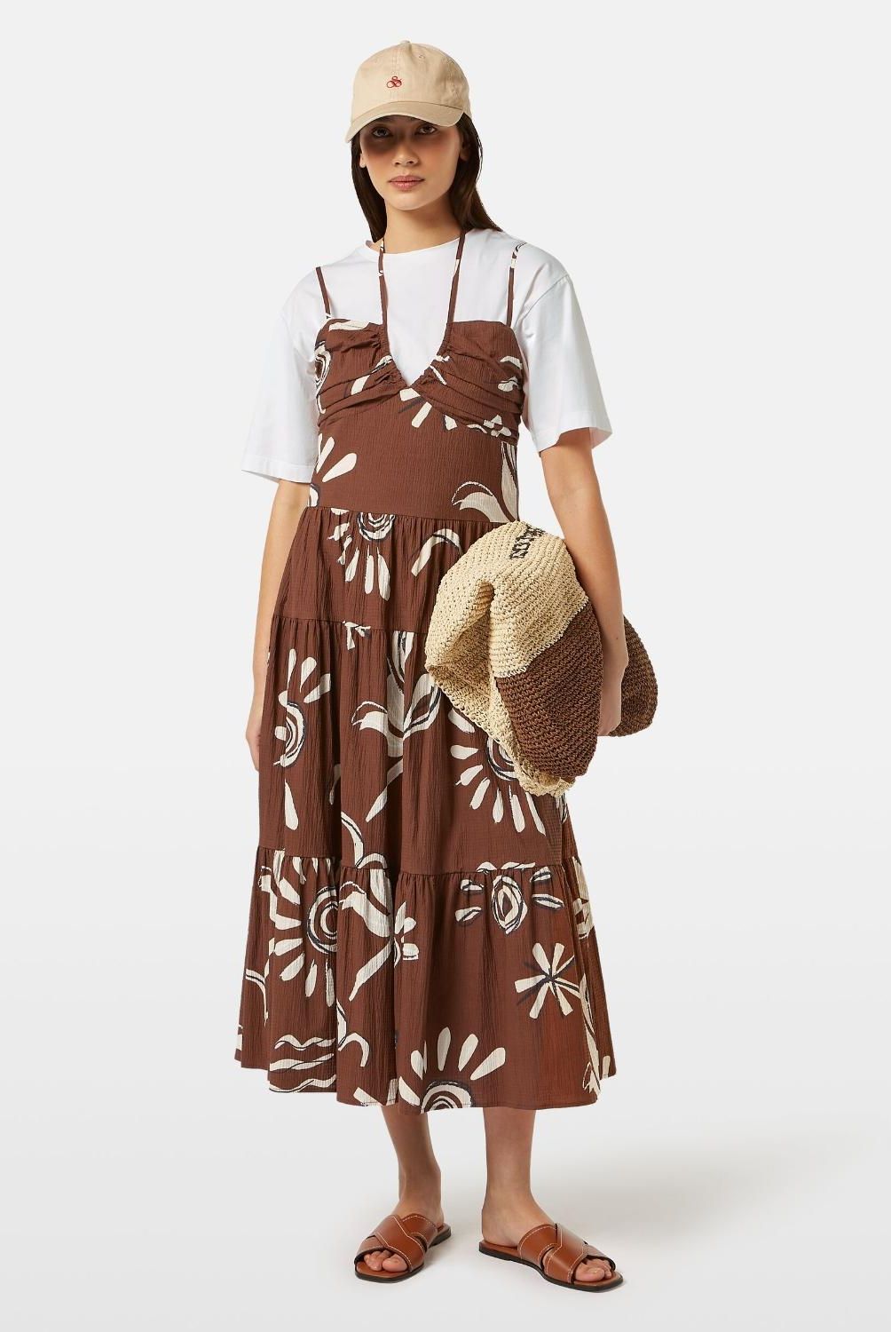 SCOTCHSODA - Vestido Midi Algodón  Mujer Scotch & Soda