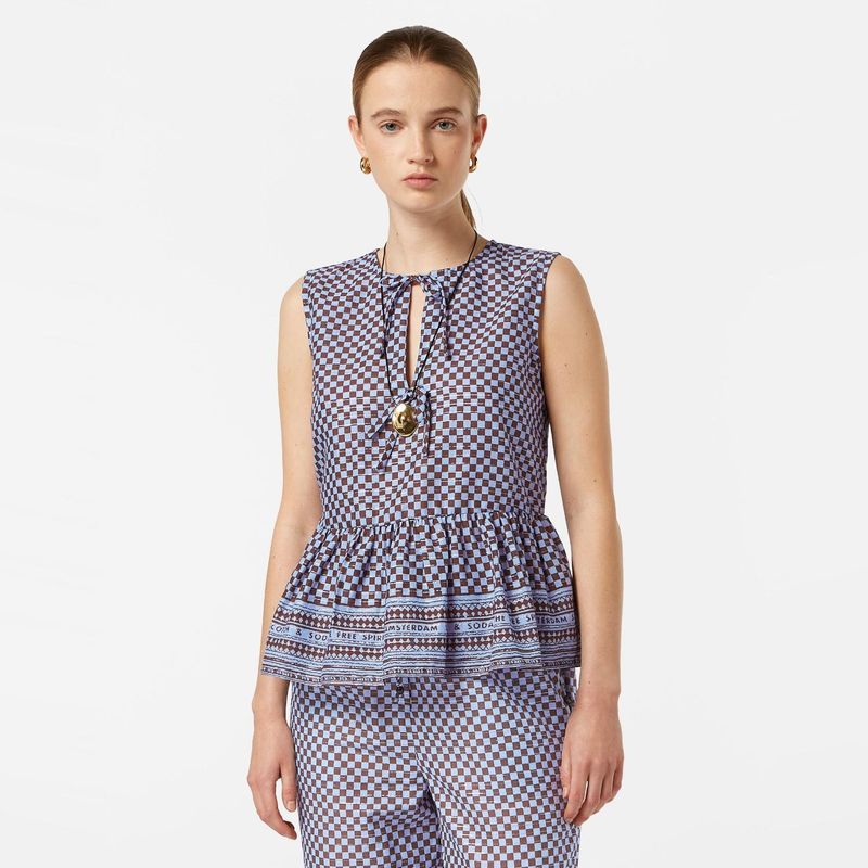 SCOTCHSODA - Blusa Estampada Manga Corta Mujer Scotch & Soda
