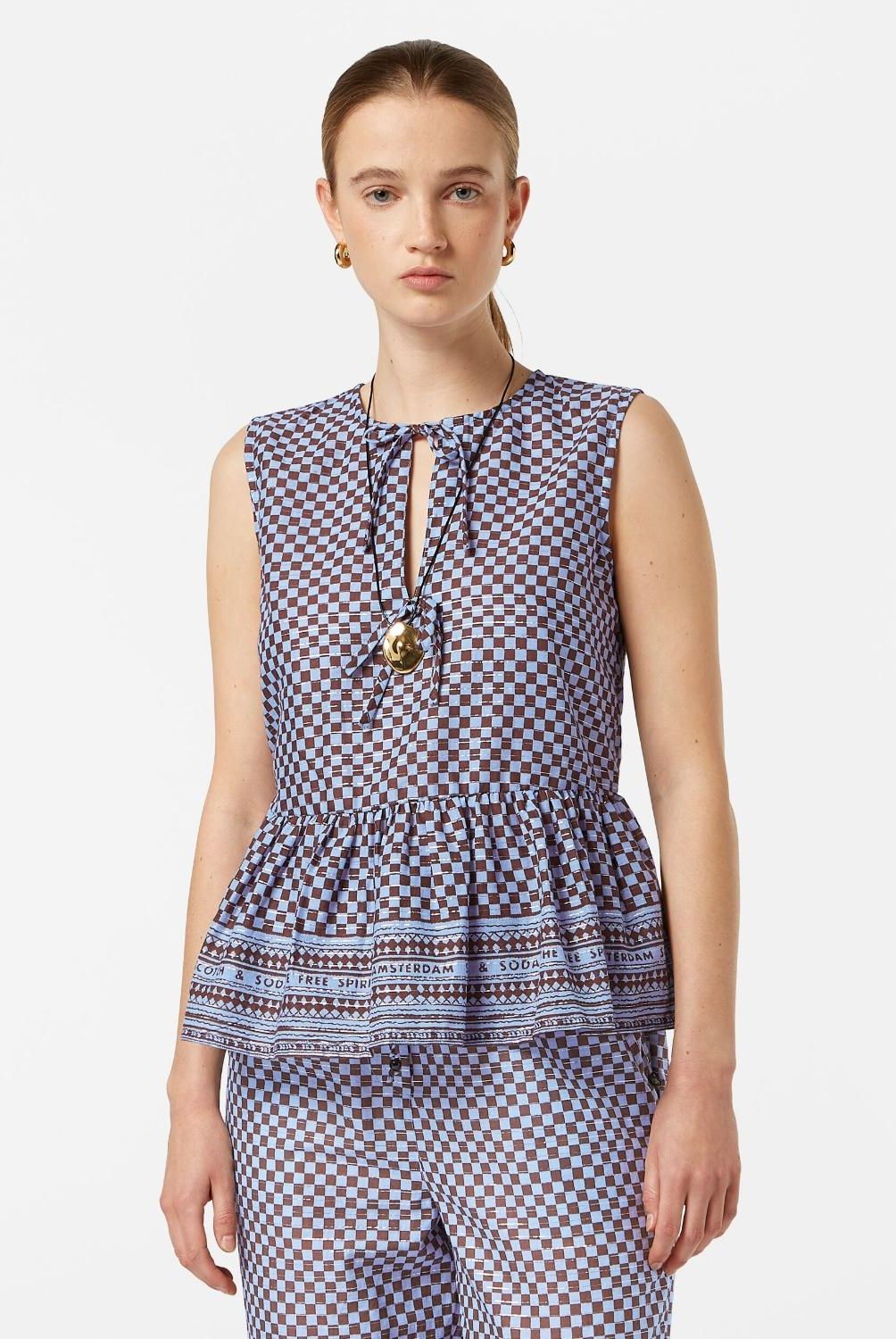 SCOTCHSODA - Blusa Estampada Manga Corta Mujer Scotch & Soda