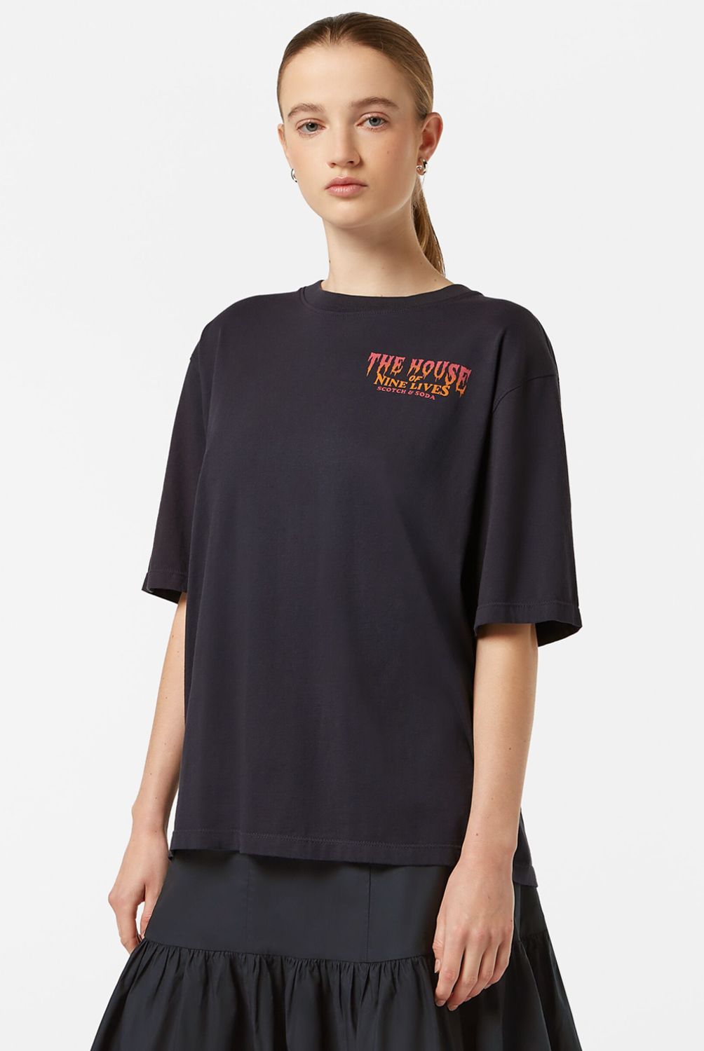 SCOTCHSODA - Polera Estampada Algodón Mujer Scotch & Soda