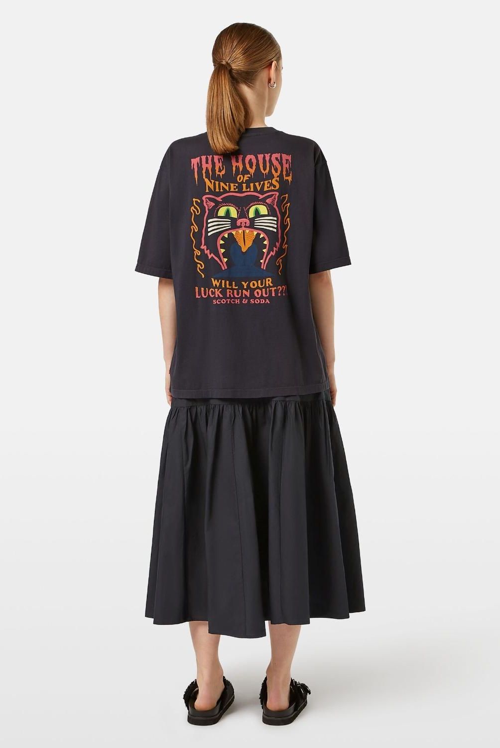 SCOTCHSODA - Polera Estampada Algodón Mujer Scotch & Soda