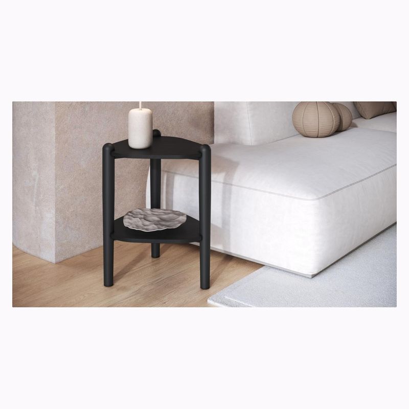 DECOCASA - Mesa Lateral Giorgia Negro Decocasa