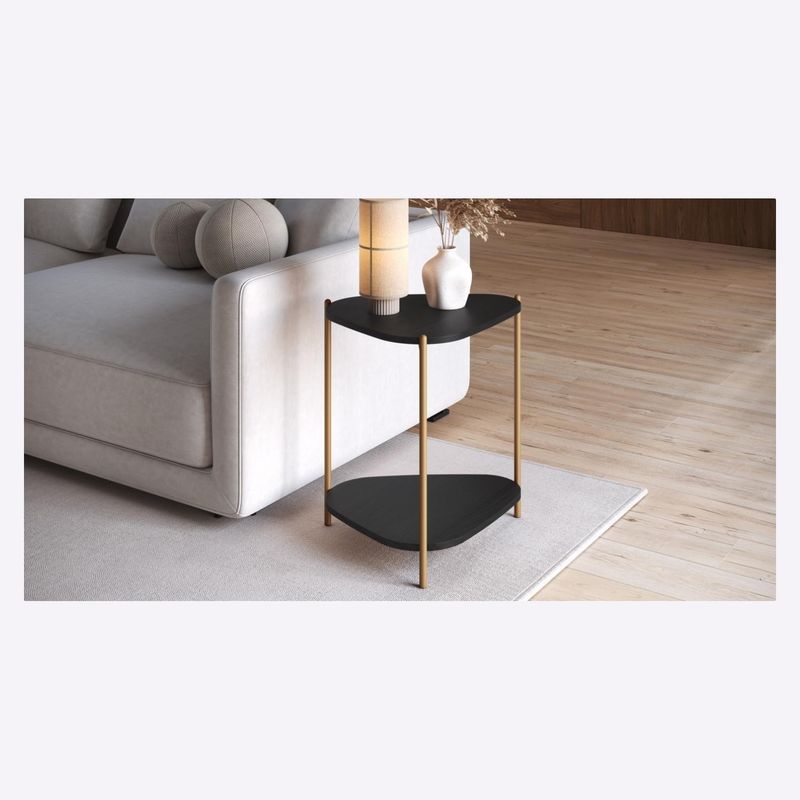 DECOCASA - Mesa Lateral Bruna Negro Decocasa