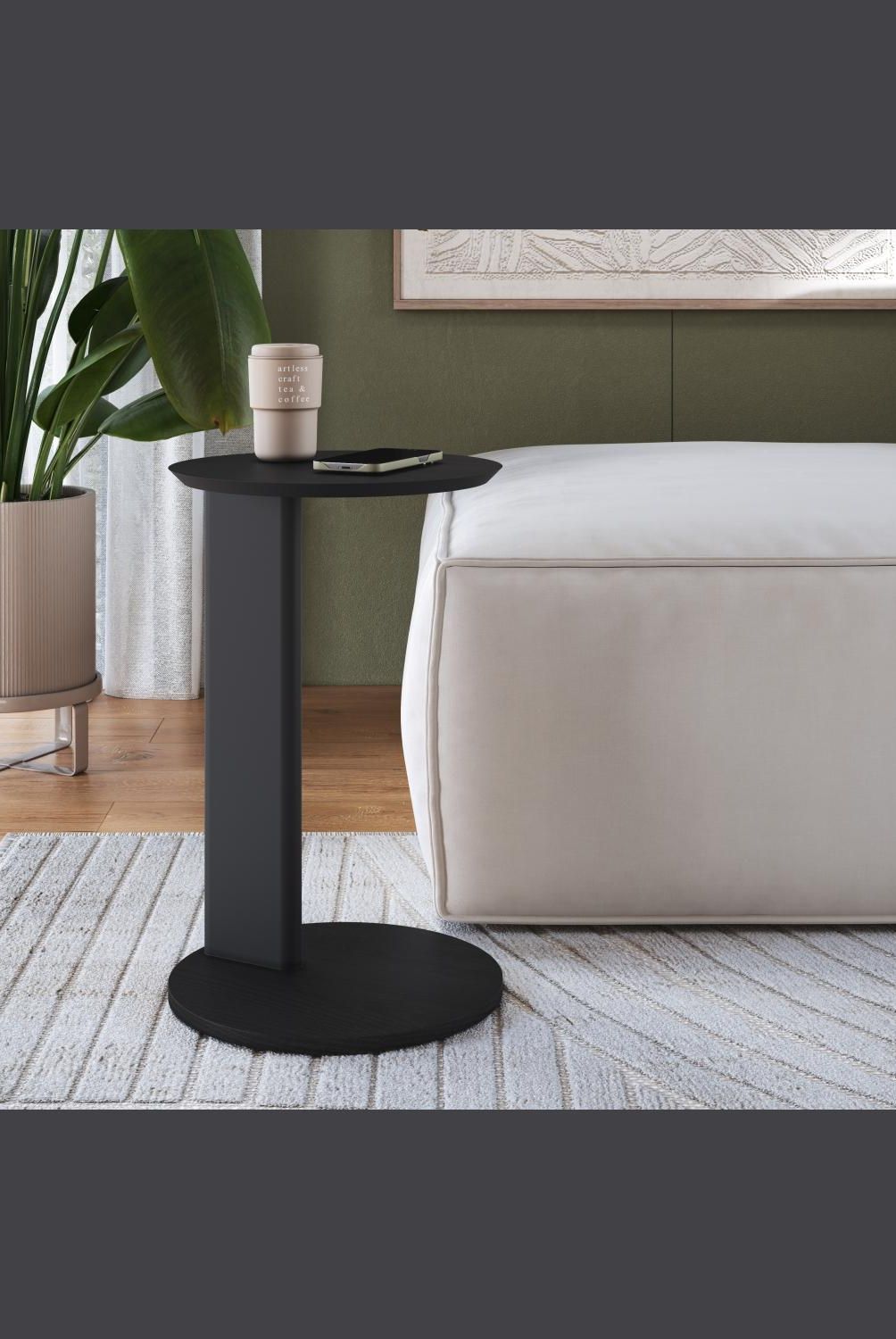 DECOCASA - Mesa Lateral Alice Negro Decocasa