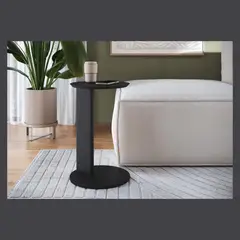 DECOCASA - Mesa Lateral Alice Negro