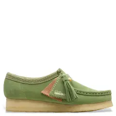 CLARKS - Wallabee Zapato Casual Mujer Cuero Verde