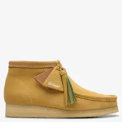 CLARKS - Wallabee Zapato Casual Hombre Cuero Mostaza