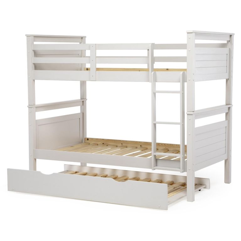 DECOCASA Camarote Nirvana desmontable + Cama Auxiliar 1,5 Plazas 100% Madera