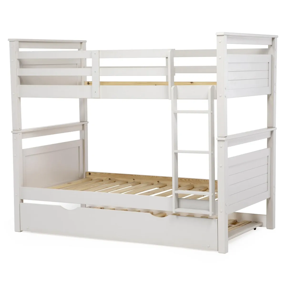 DECOCASA - Camarote Nirvana desmontable + Cama Auxiliar 1,5 Plazas 100% Madera Decocasa