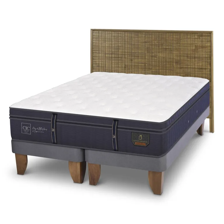 CIC Cama Europea Grand Premium King + Respaldo