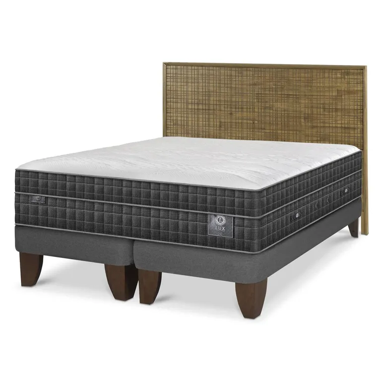 Cama Europea Lux 2 Plazas + Respaldo