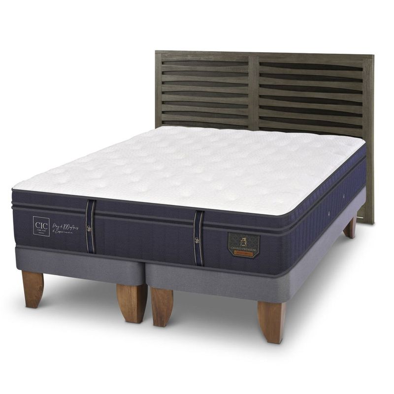 CIC - Cama Europea Grand Premium 2 Plazas + Respaldo Cic