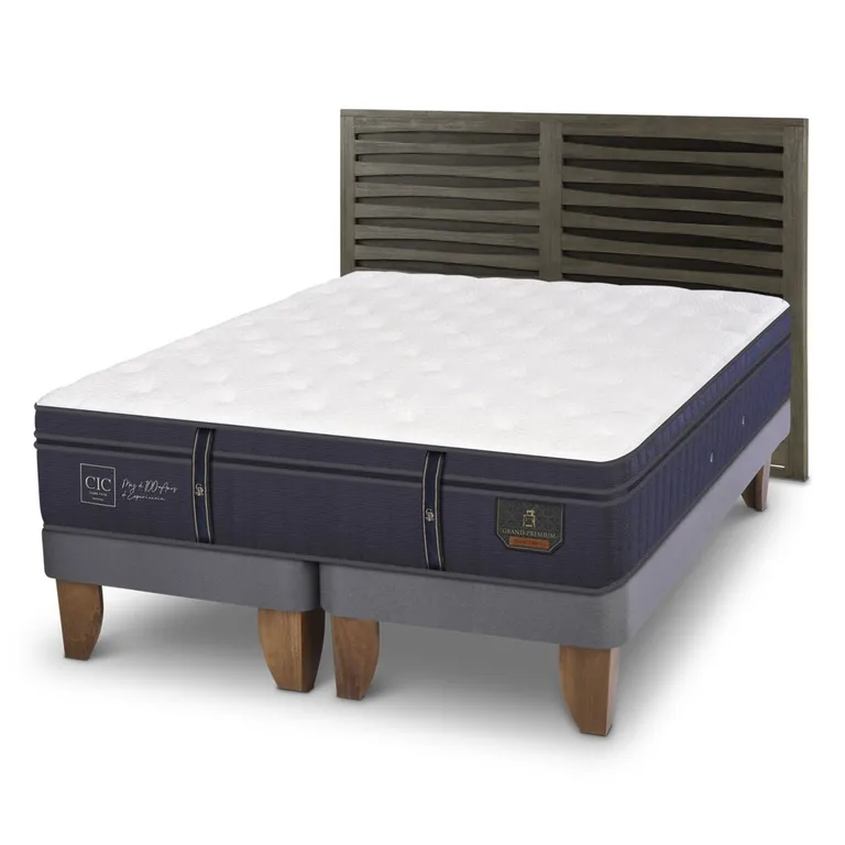 CIC Cama Europea Grand Premium King + Respaldo