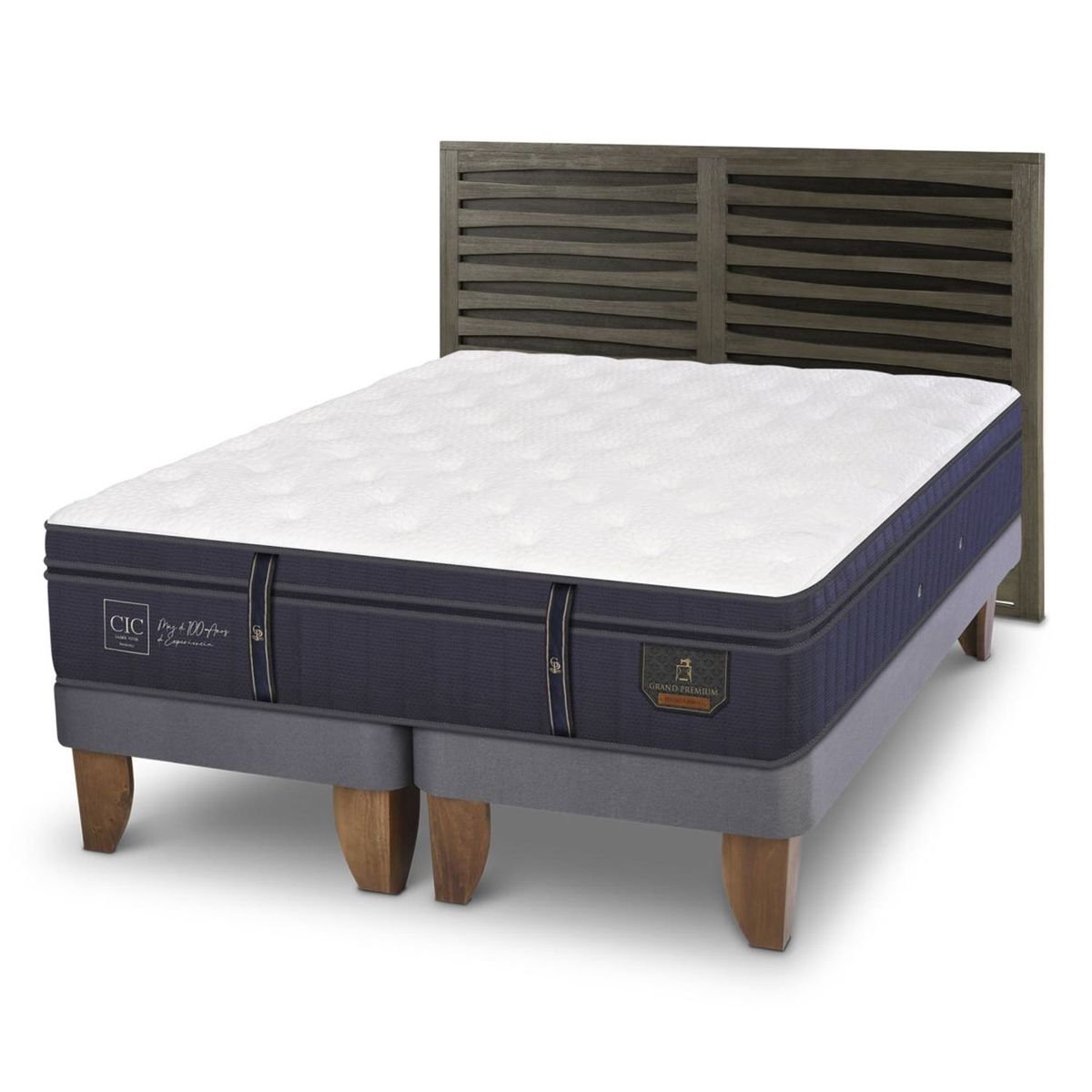 CIC - Cama Europea Grand Premium King + Respaldo Cic