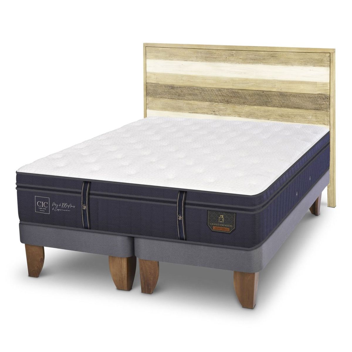 CIC - Cama Europea Grand Premium King + Respaldo Cic