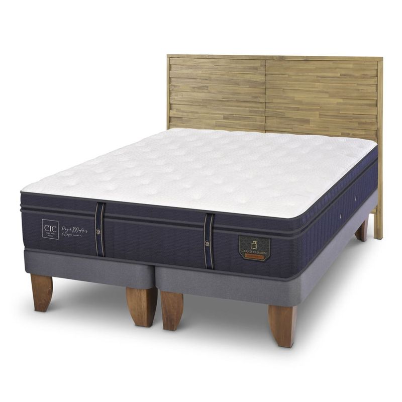 CIC - Cama Europea Grand Premium King + Respaldo Cic