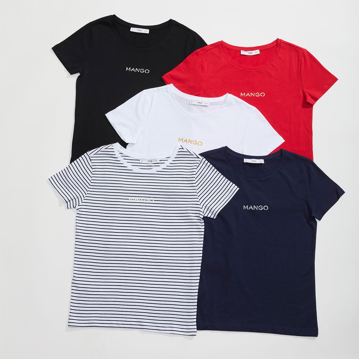 MANGO - Polera Rayas Logo Mujer Mango